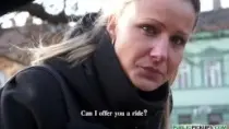 Пикап чешских девочек на улице и трах в машине